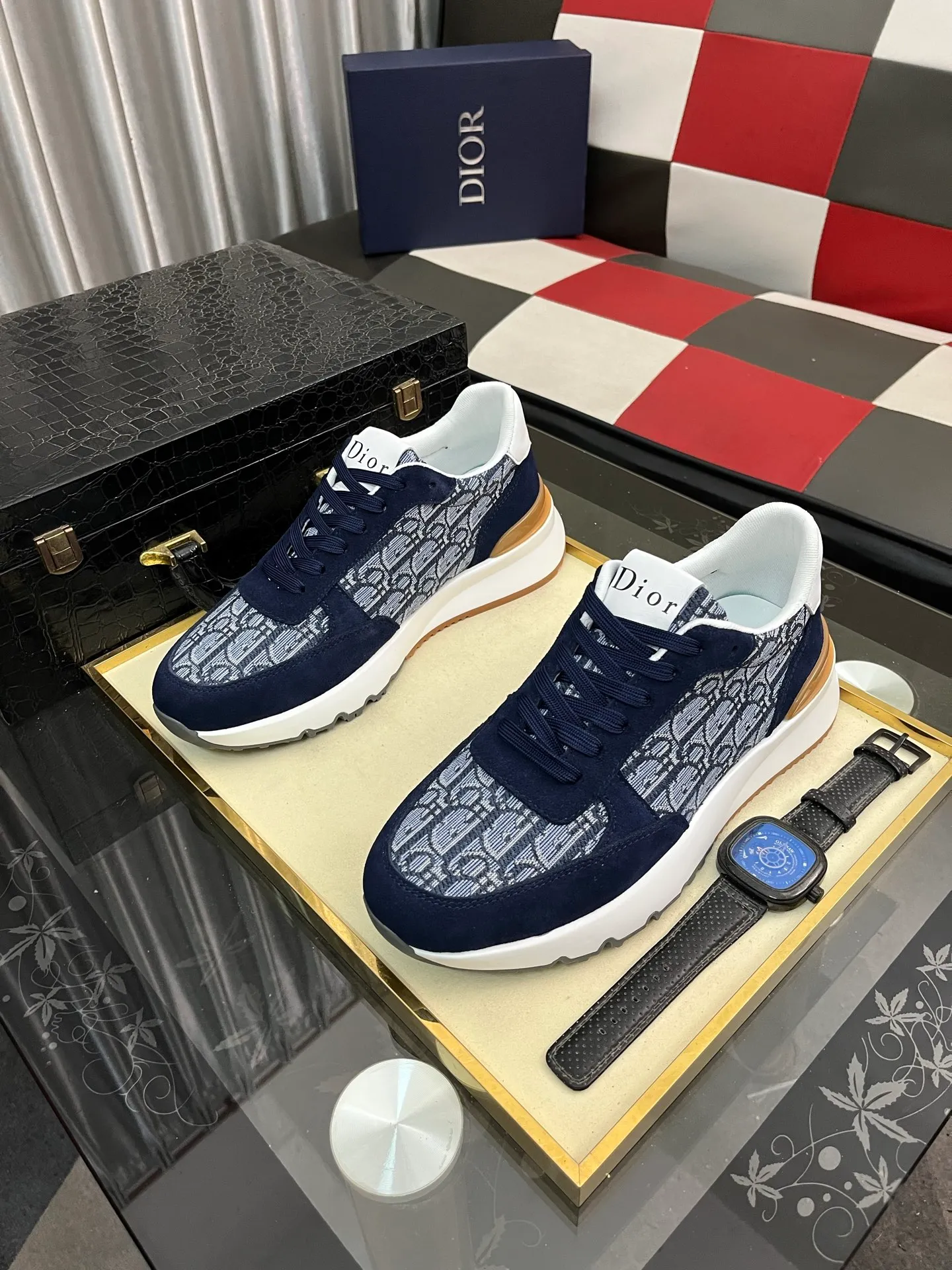 Men's shoes 💰438⌚️⌚️ [Dior] new casual shoes. Exclusive mold-making custom style, the fabric is imported from Italy, and the leather is breathable inside. Exclusively molded and customized outsole is wear-resistant. Counter-level version, perfect matching, on-shoe effect, and exquisite workmanship. Code number: 38-444️⃣Colors available